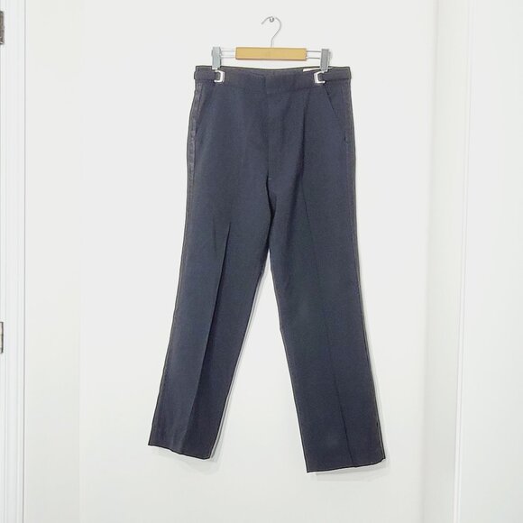 Nettoyer Asce Men's Black Flannel Chino Straight Leg Formal Dress Pant Size 30 - Picture 1 of 14
